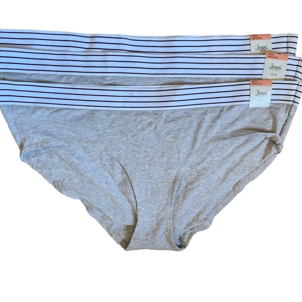 Jenni Intimates Underwear Women's‎ XXXL 3XL Set of 3 Panties Cotton Hipster